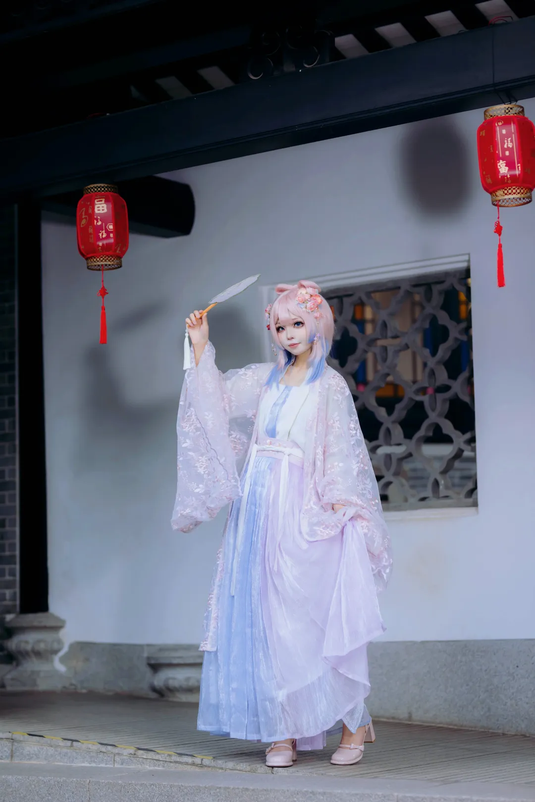 原神, 二次元摄影, 珊瑚宫心海cos, 汉服cosplay, 古风外景动作 - 第2张