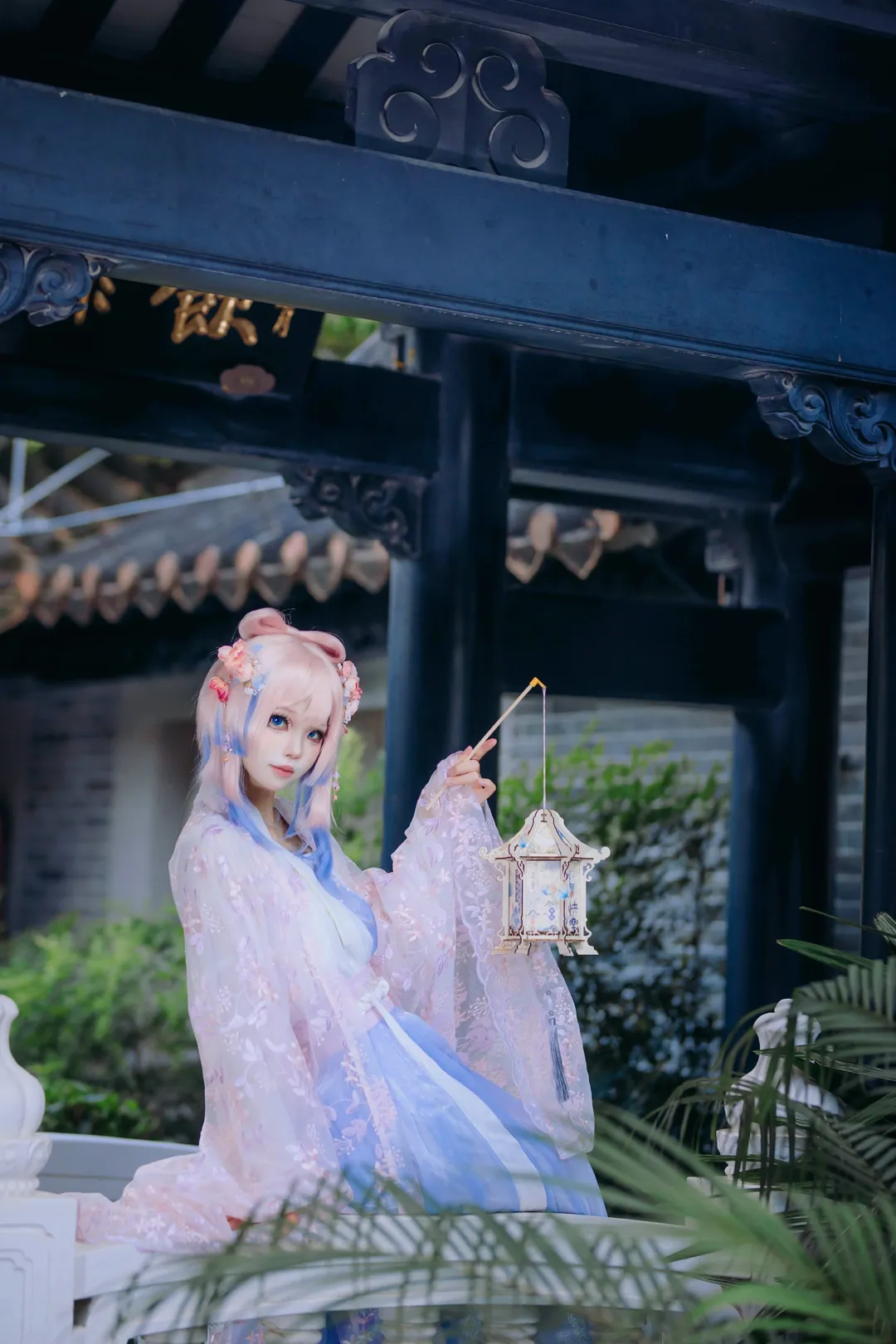 原神, 二次元摄影, 珊瑚宫心海cos, 汉服cosplay, 古风外景动作 - 第4张