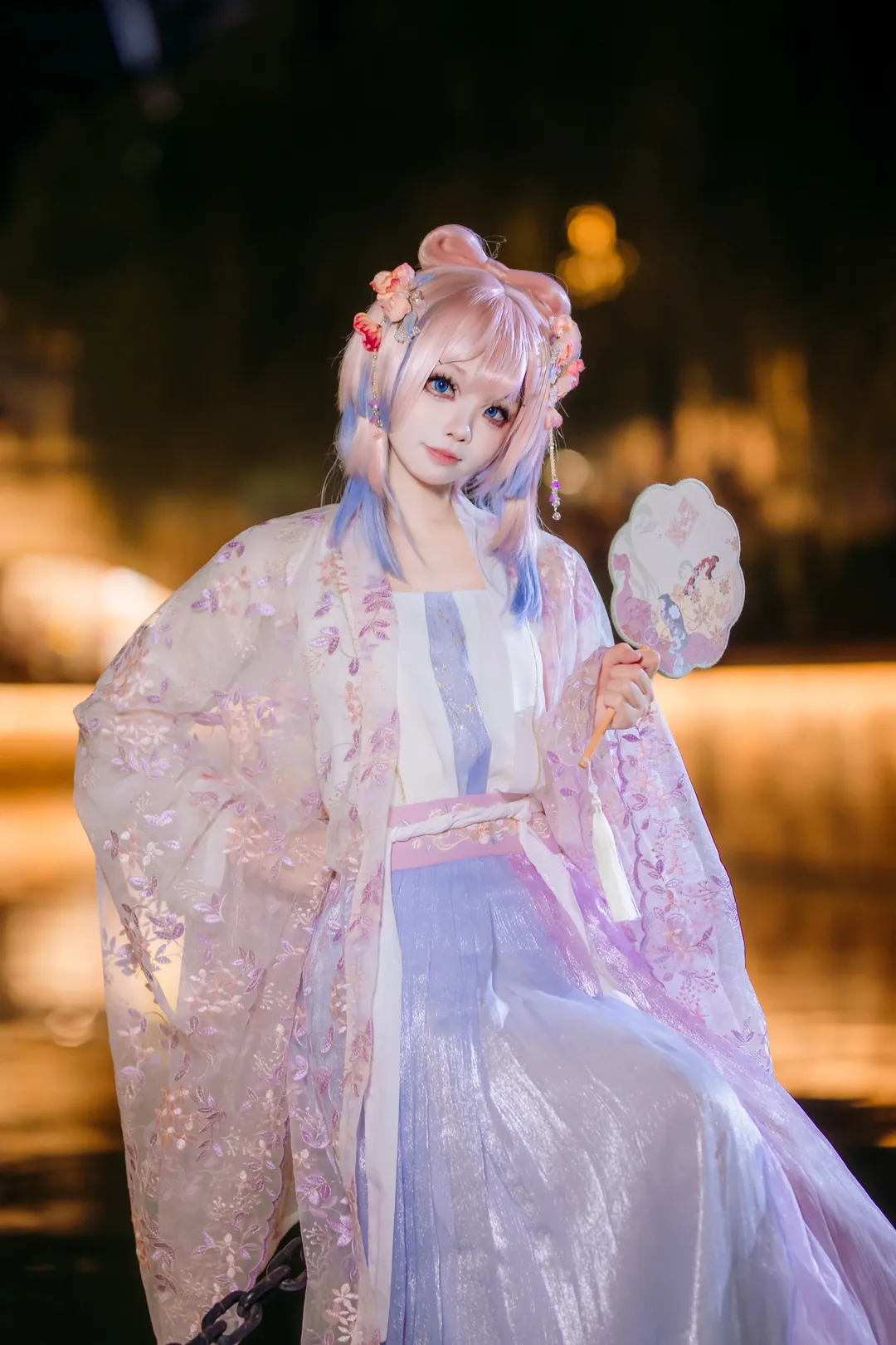 原神, 珊瑚宫心海cos, 古风cos, 夜景人像, 汉服自搭