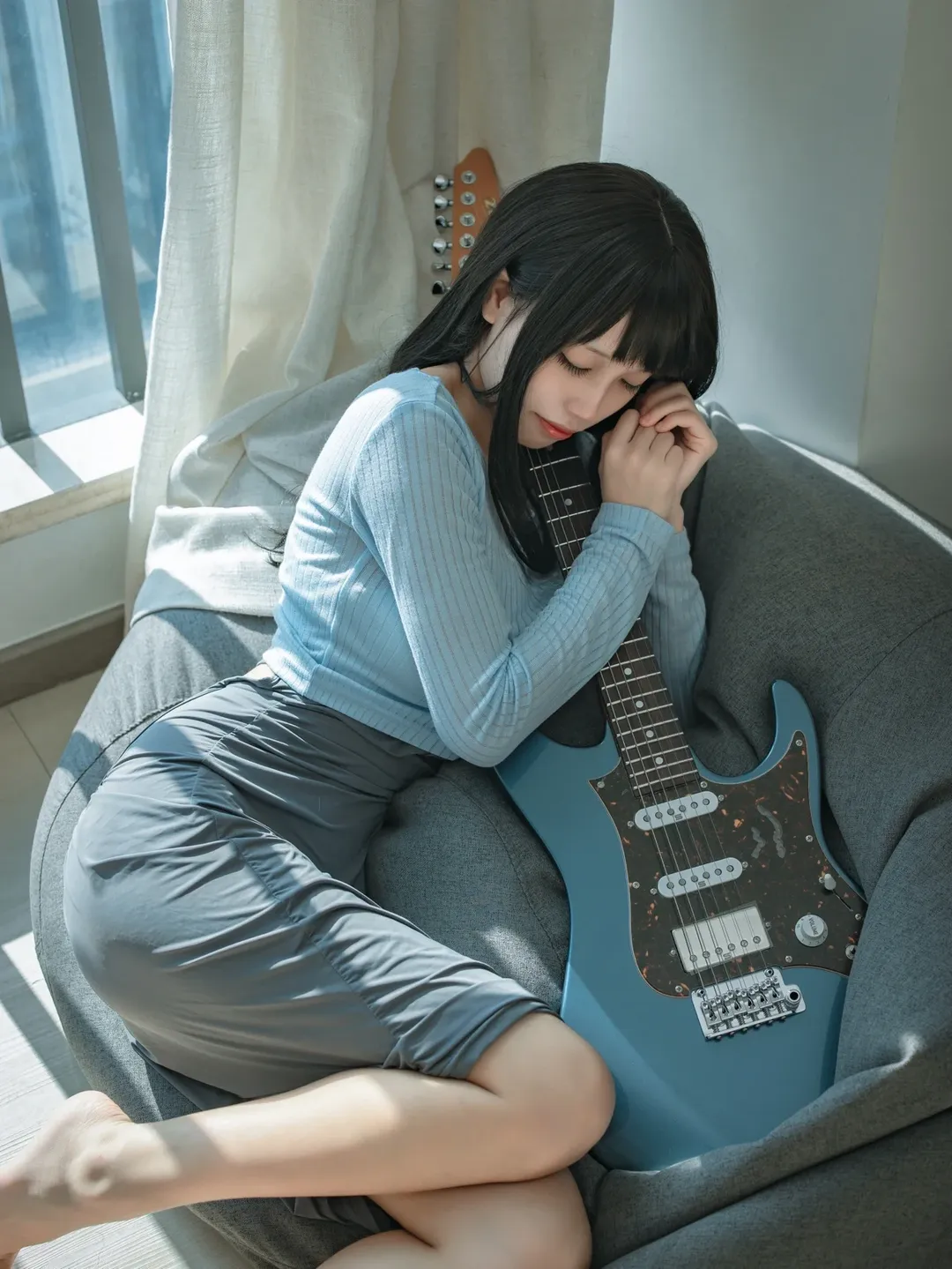 cosplay, 居家摄影, 吉他妹妹, Ibanez AZ, 仿画cos - 第1张