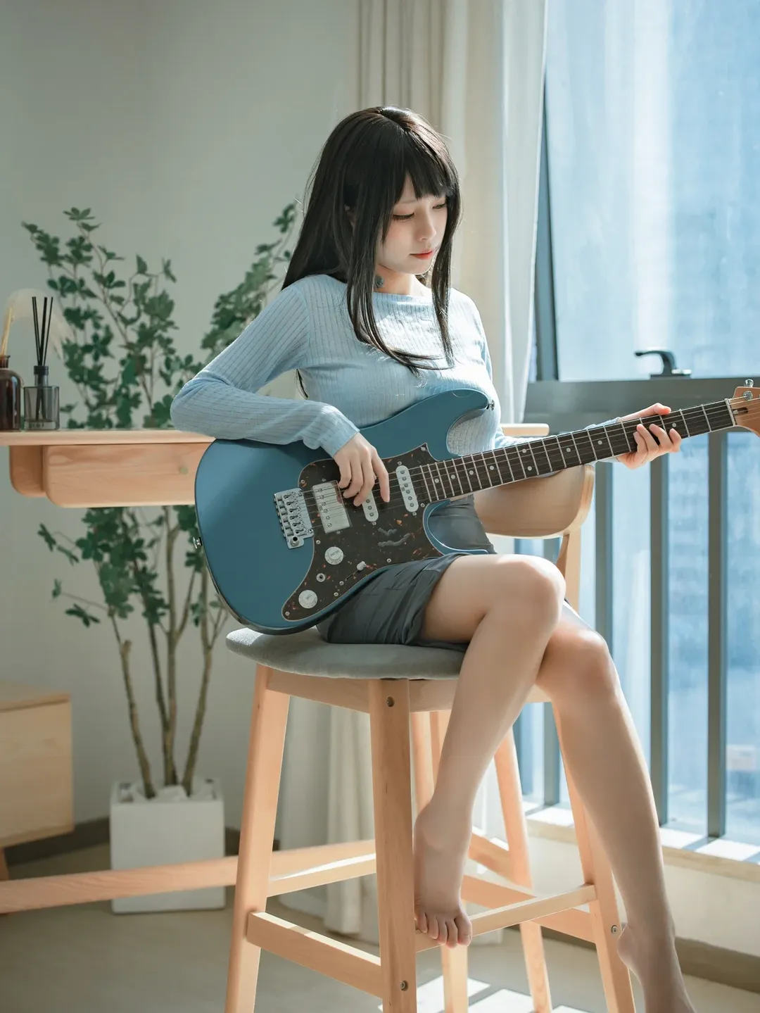 cosplay, 居家摄影, 吉他妹妹, Ibanez AZ, 仿画cos - 第3张