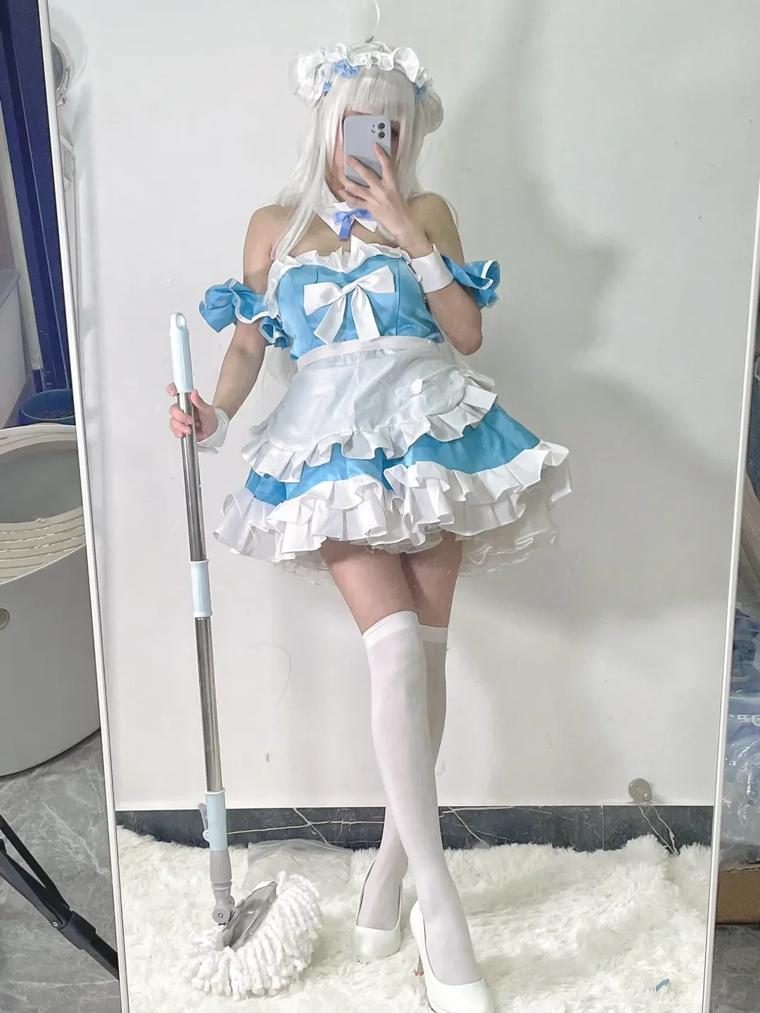 碧蓝航线, 女仆装, 白丝, Coser, 小天鹅cos