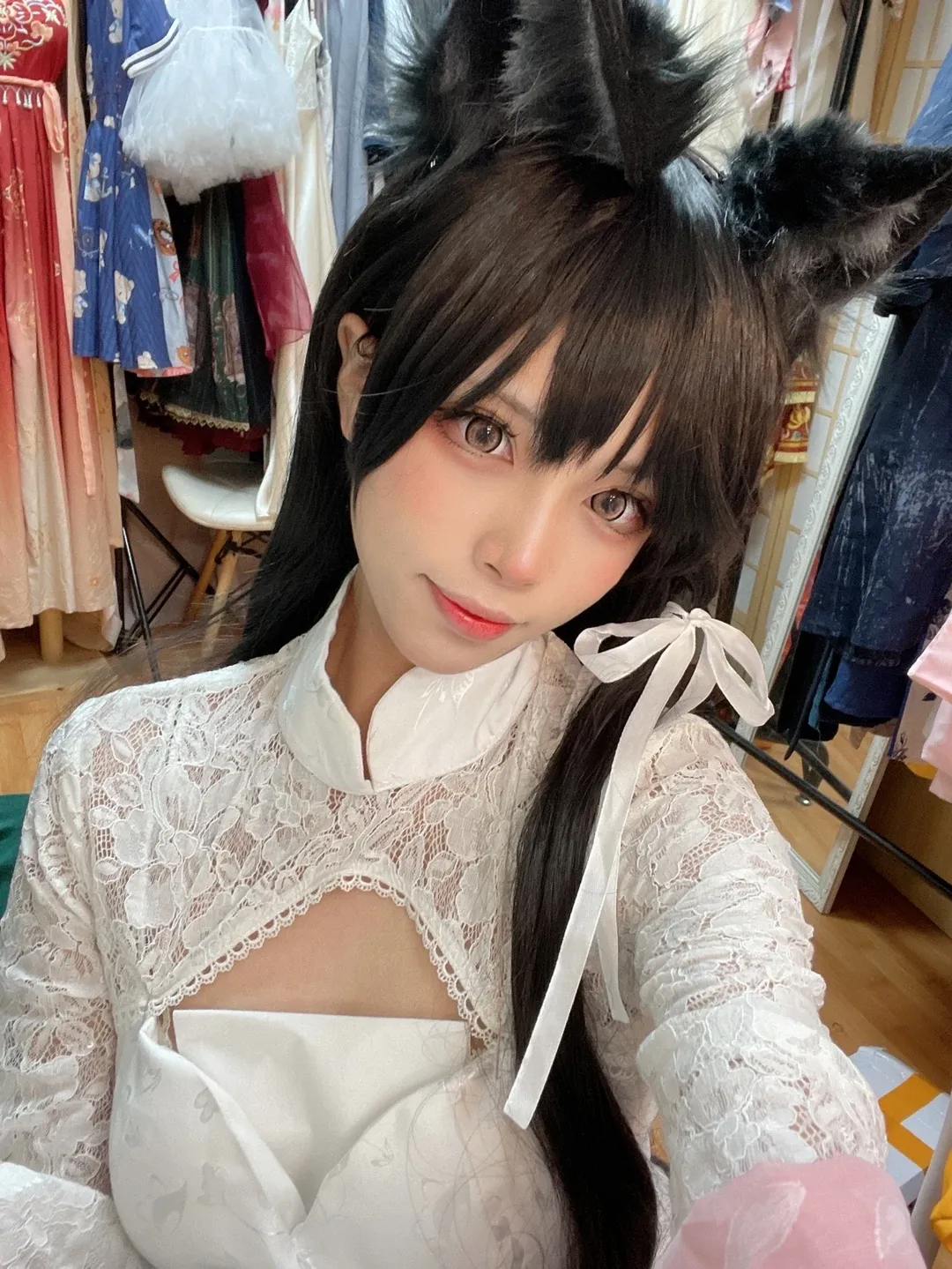 アズールレーン, 二次元コスプレ, 愛宕コスプレ, ケモ耳要素, レーストップス - 2枚目