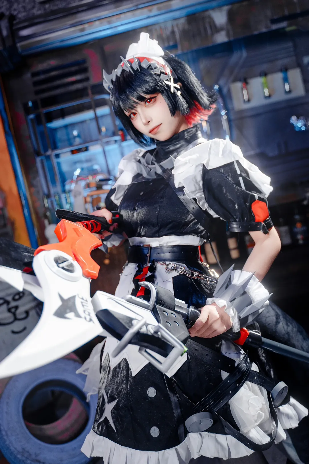 绝区零, cosplay, 赛博朋克摄影, 艾莲cos, 黑色丝袜 - 第3张
