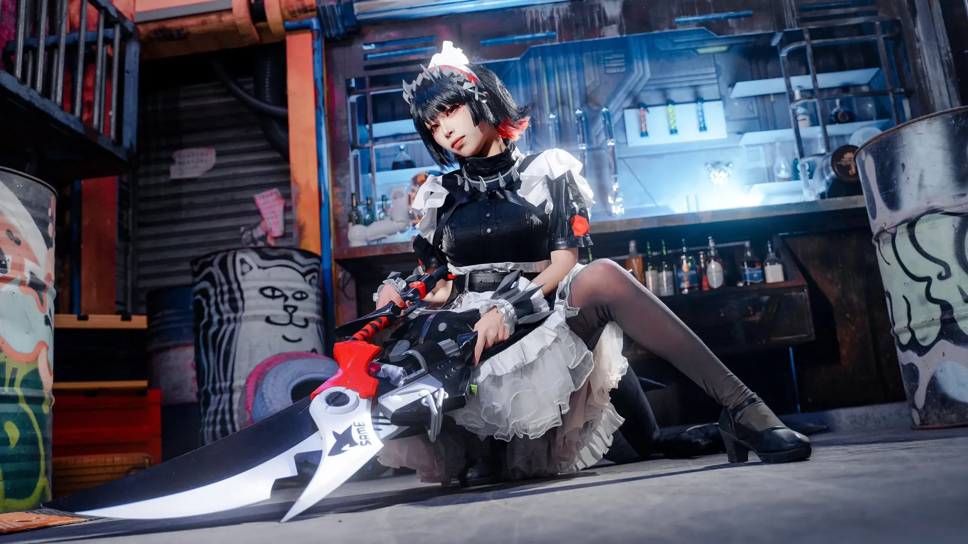 绝区零, cosplay, 赛博朋克摄影, 艾莲cos, 黑色丝袜 - 第6张