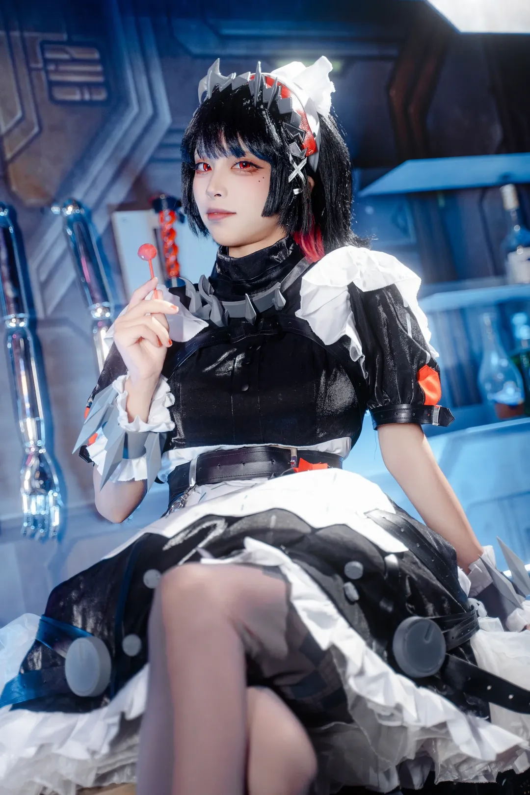 绝区零, cosplay, 赛博朋克摄影, 艾莲cos, 黑色丝袜 - 第7张