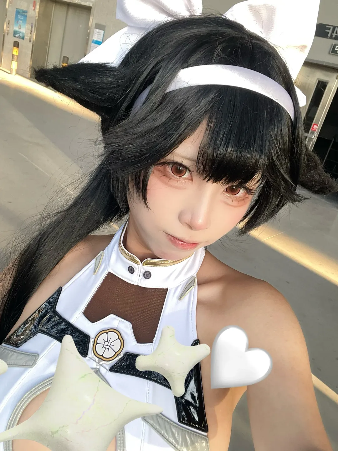 二次元, cosplay, 户外摄影, 白裙, 兽耳 - 第2张