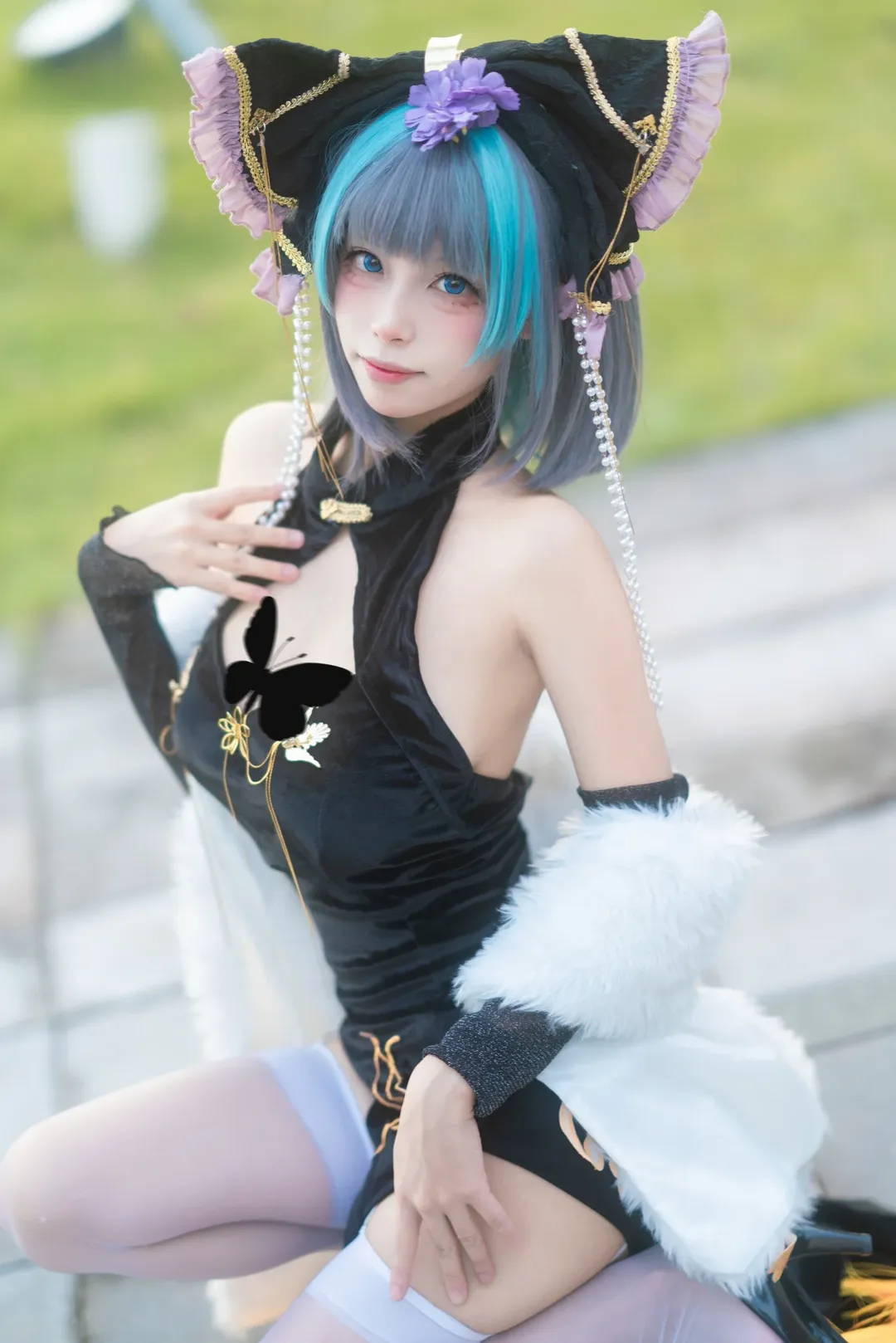 cosplay, 柴郡cos, 碧蓝航线, CICF漫展, 丝袜cos - 第4张