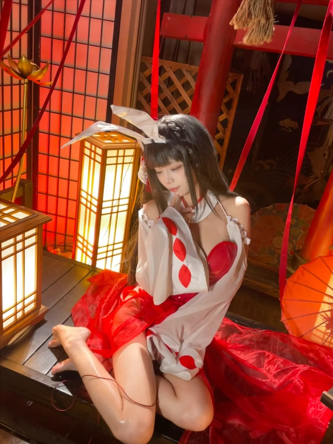 二次元撮影, アズールレーン, 和風シーン, バニーガールコスプレ, うさ耳スタイリング - 2枚目