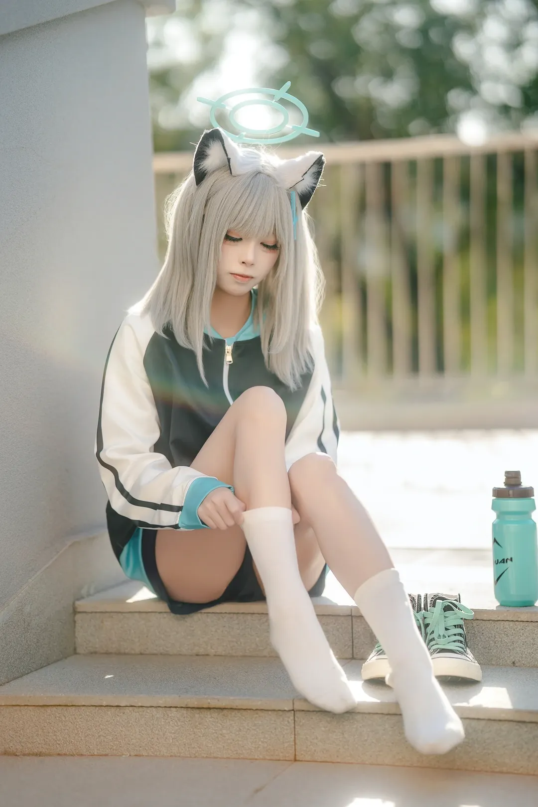 屋外写真, 二次元日常, 獣耳少女, ブルーアーカイブ コスプレ, スポーツ系コスプレ - 1枚目