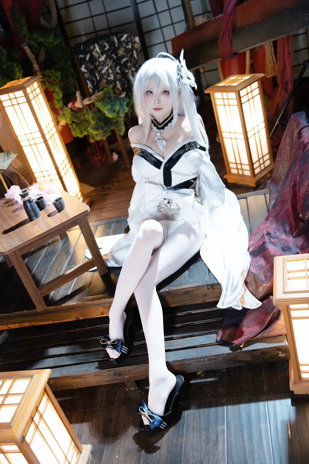 碧蓝航线, 二次元cos, 和风cosplay, 白凤cos, 白丝cos