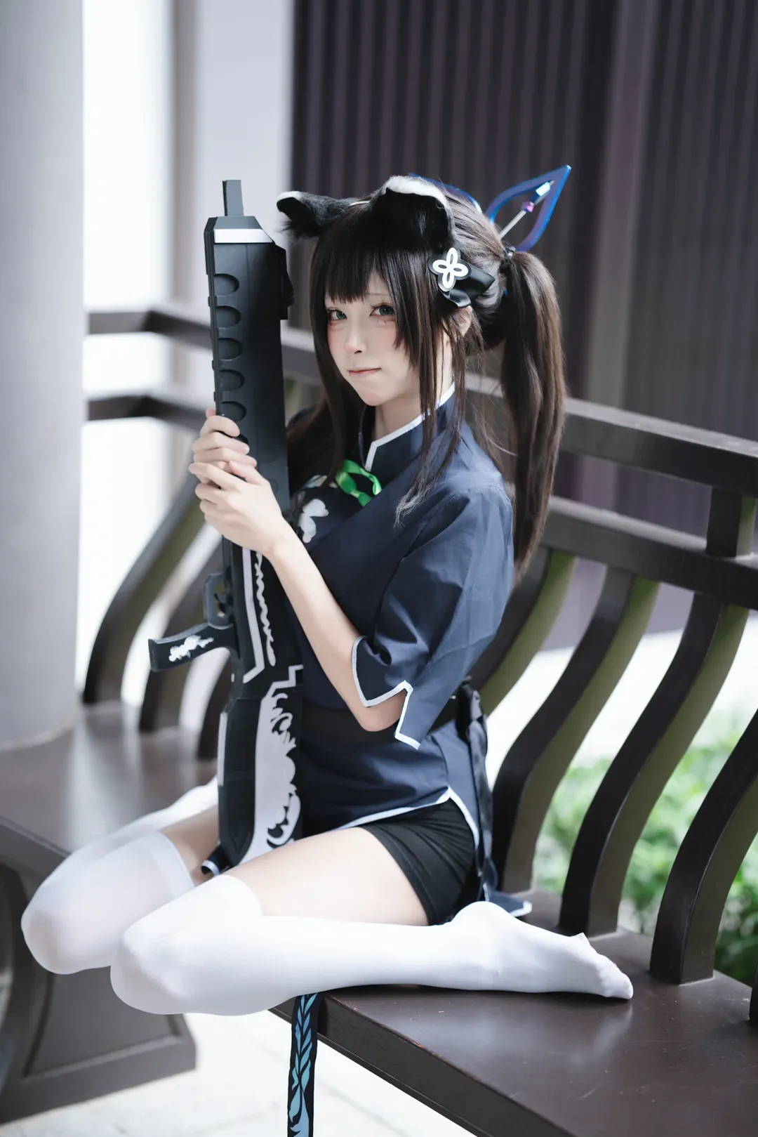ブルーアーカイブ, キャンパススタイル, 二次元コスプレ, 白ニーソコーデ, 春原シュン コスプレ - 2枚目