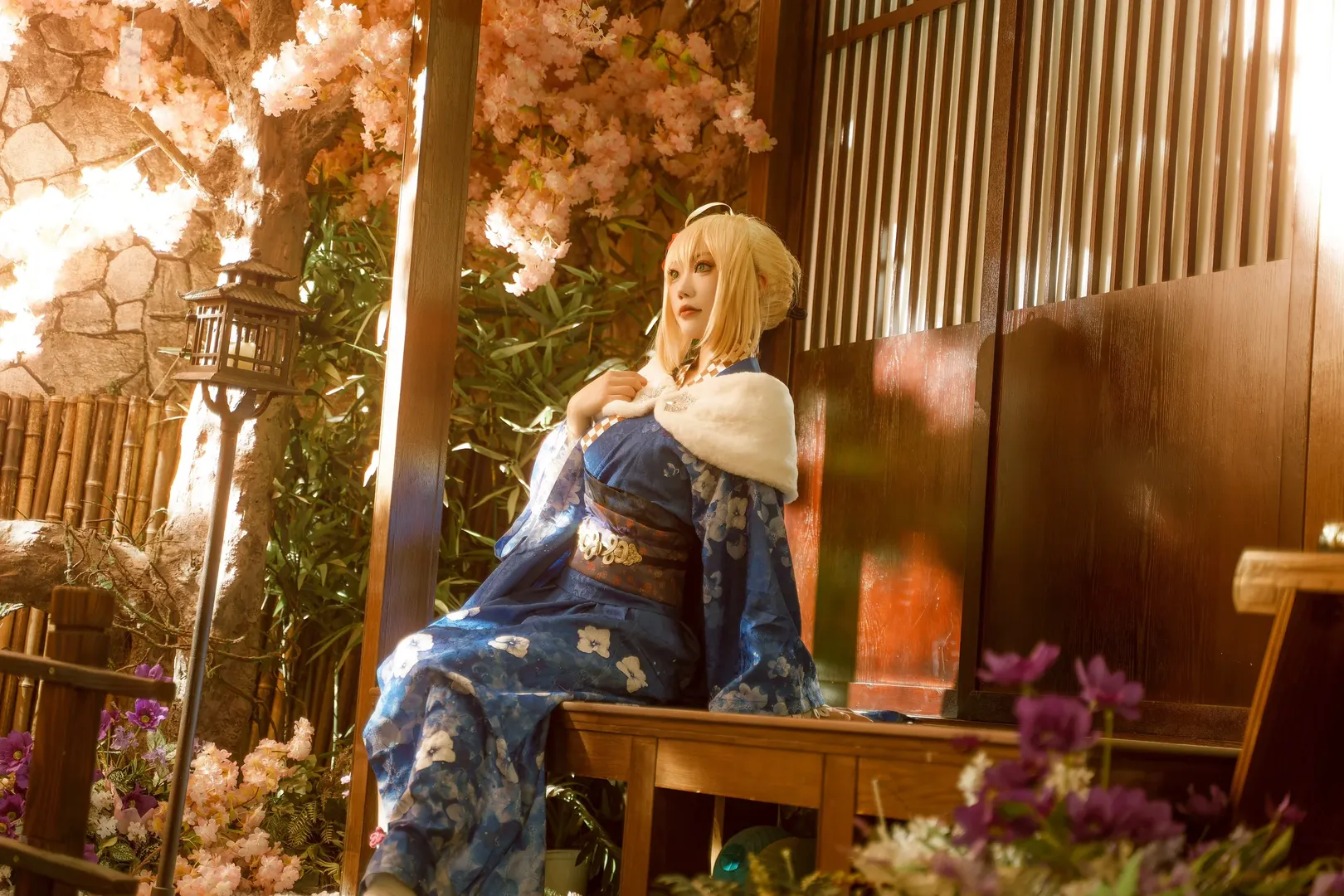 Altria cosplay, Kimono, Fate, Japanese style photography, Morning light - Image 4