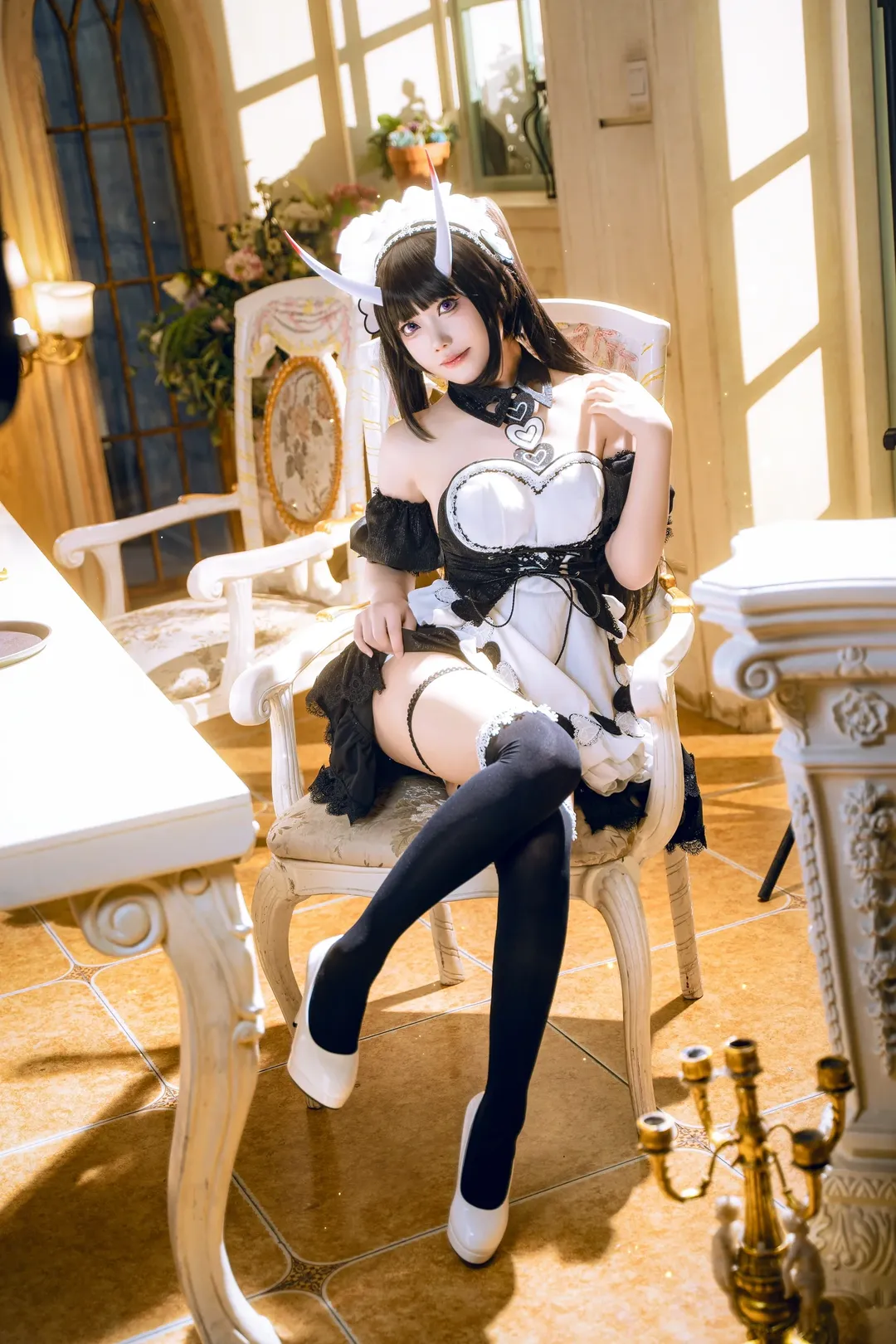 碧蓝航线, 女仆装, 能代cos, cosplay正片, 黑丝