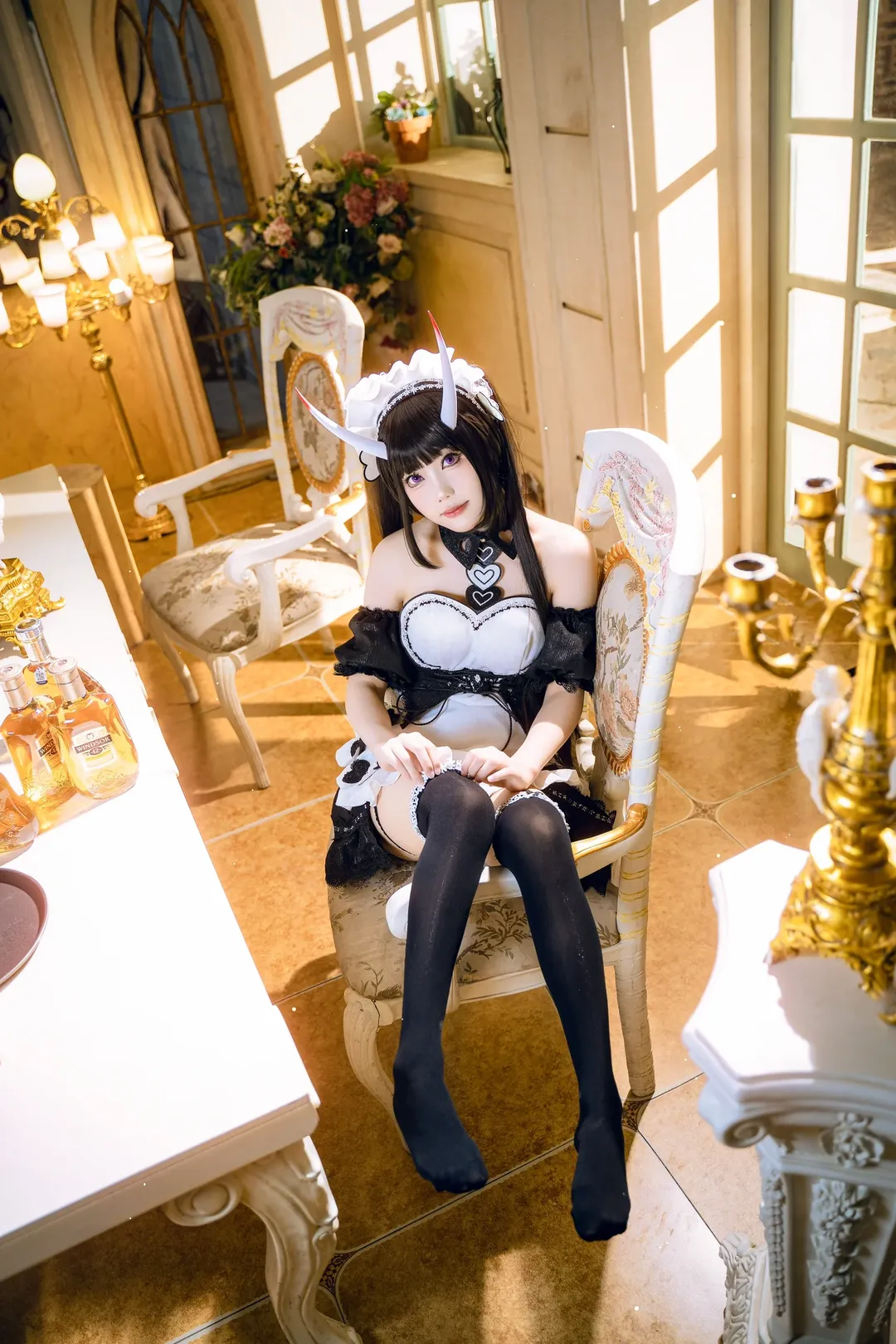 碧蓝航线, 女仆装, 能代cos, cosplay正片, 黑丝 - 第2张