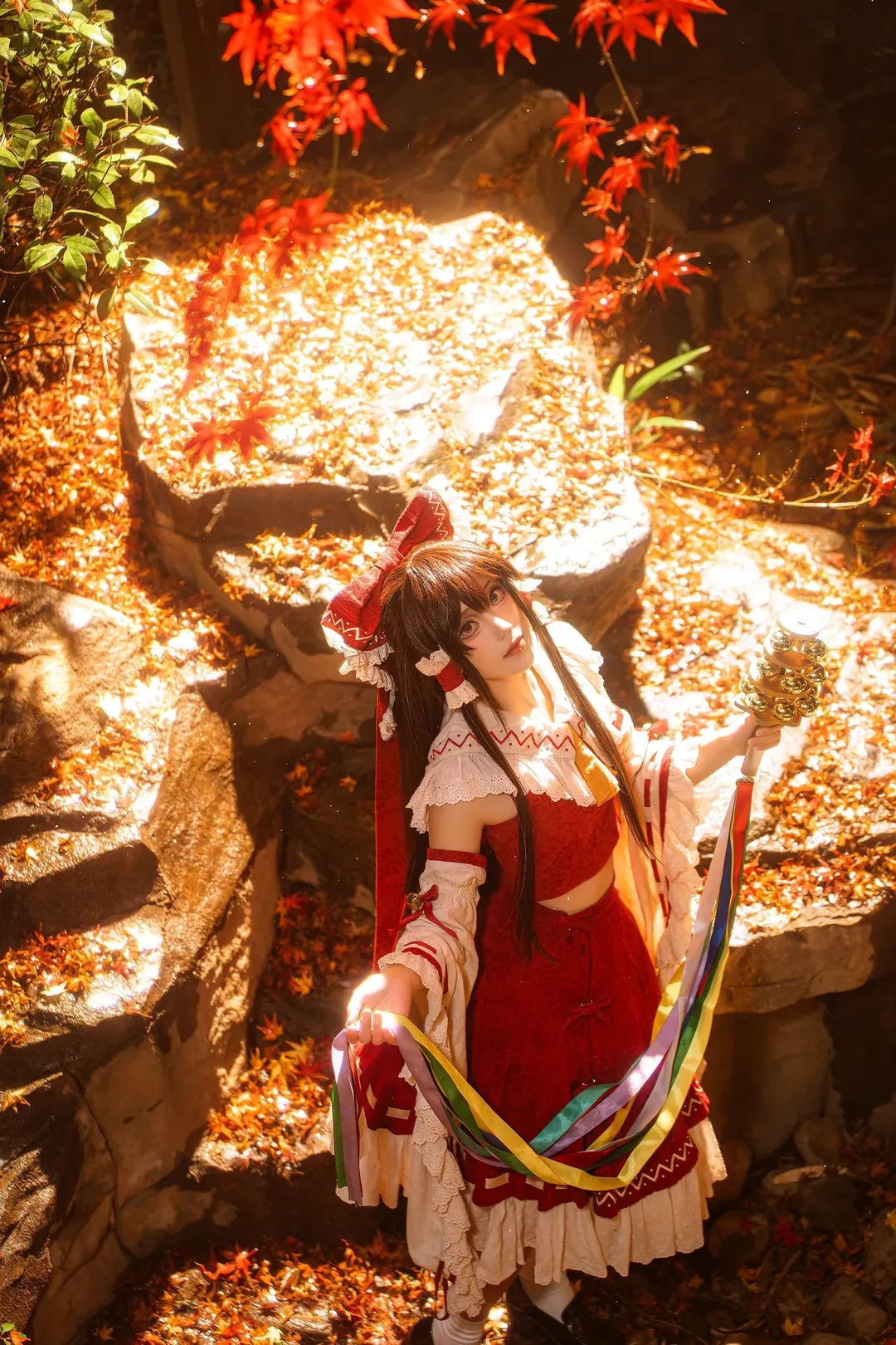 角色扮演, 博丽灵梦cos, 巫女服, 東方project, 秋日枫叶 - 第12张