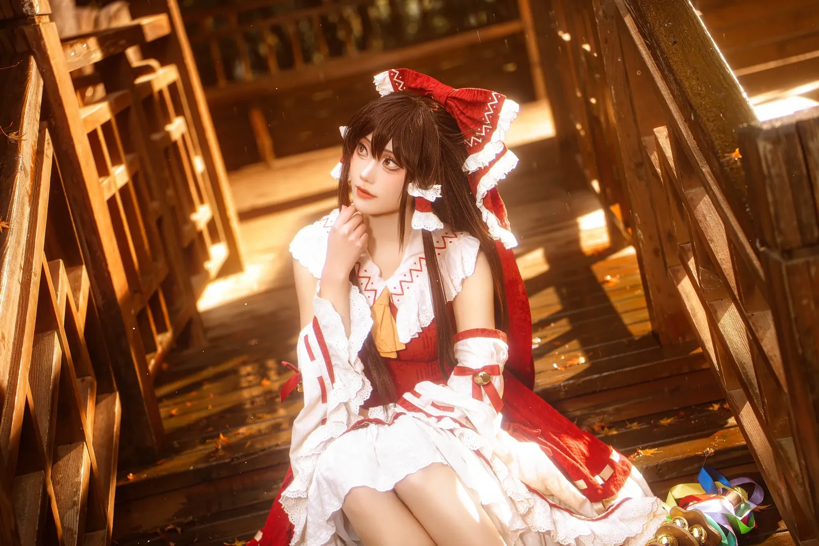 角色扮演, 博丽灵梦cos, 巫女服, 東方project, 秋日枫叶 - 第8张