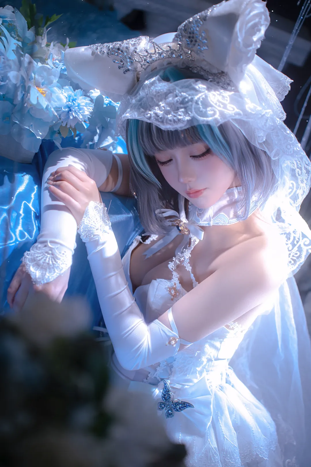 チェシャー コスプレ, ブライダルスタイル, 幻想風, レースコーデ, 雰囲気ポートレート - 1枚目
