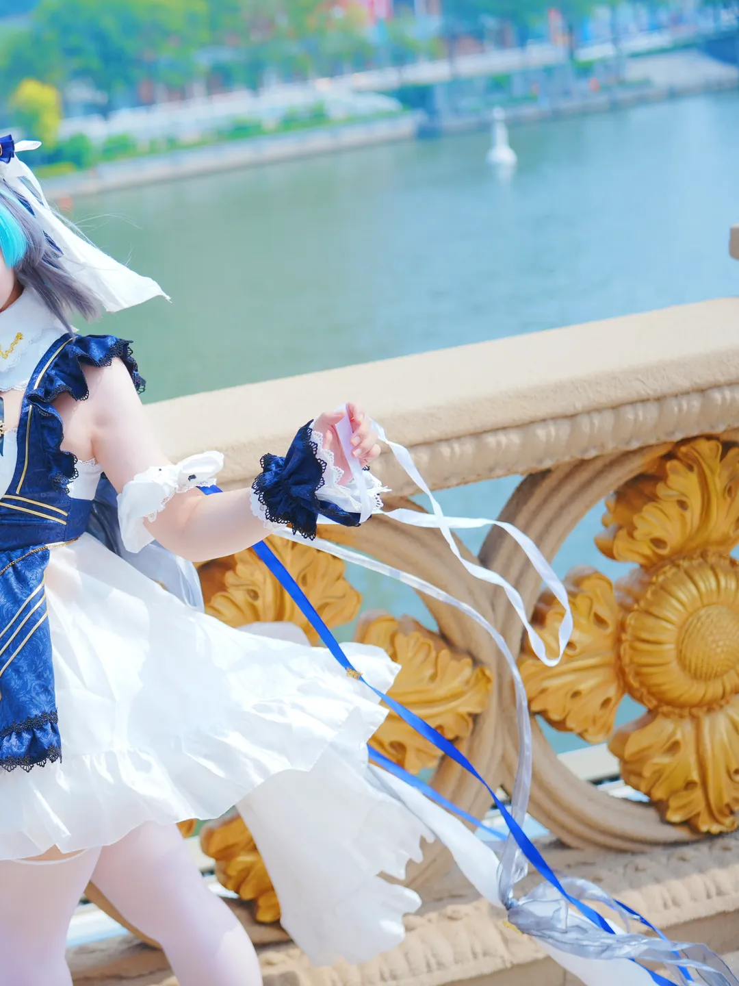 ロールプレイ, チェシャー コスプレ, アズールレーン, 屋外撮影, 白タイツコスプレ