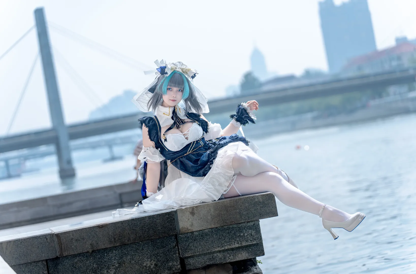 Cheshire Cosplay, Azur Lane, Anime cosplay, Outdoor photography, White stockings - Image 1