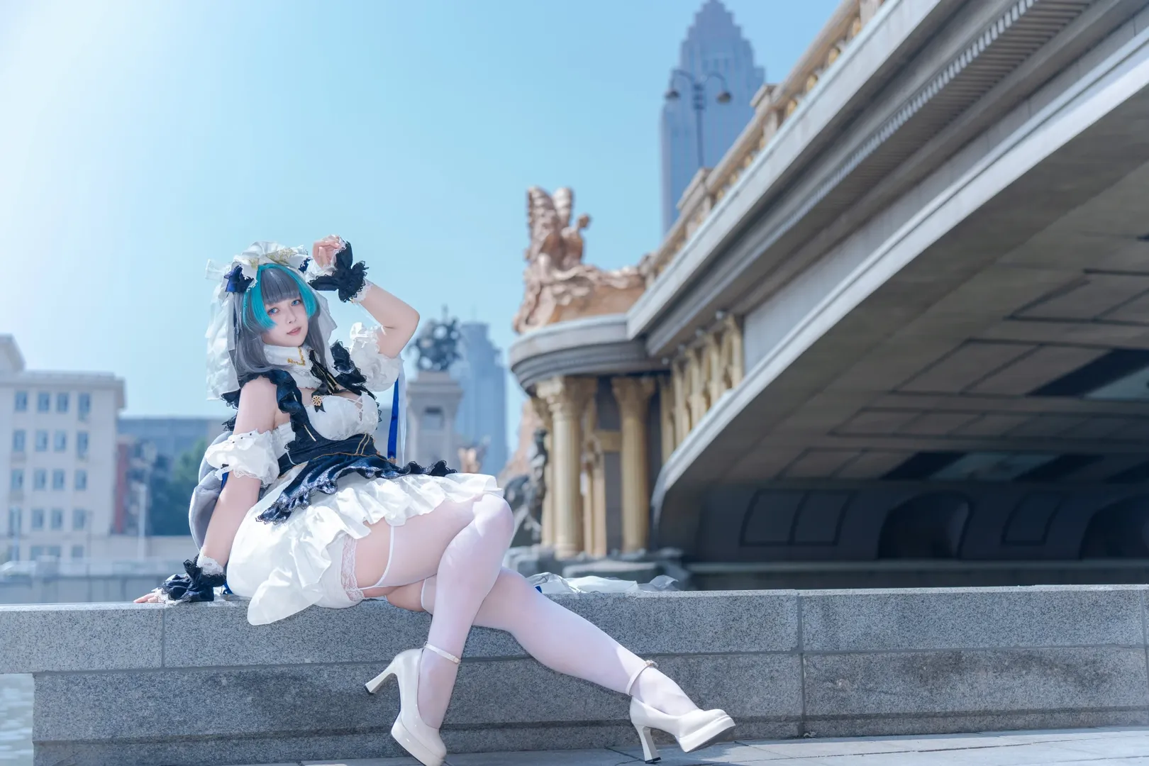 Cheshire Cosplay, Azur Lane, Anime cosplay, Outdoor photography, White stockings - Image 3