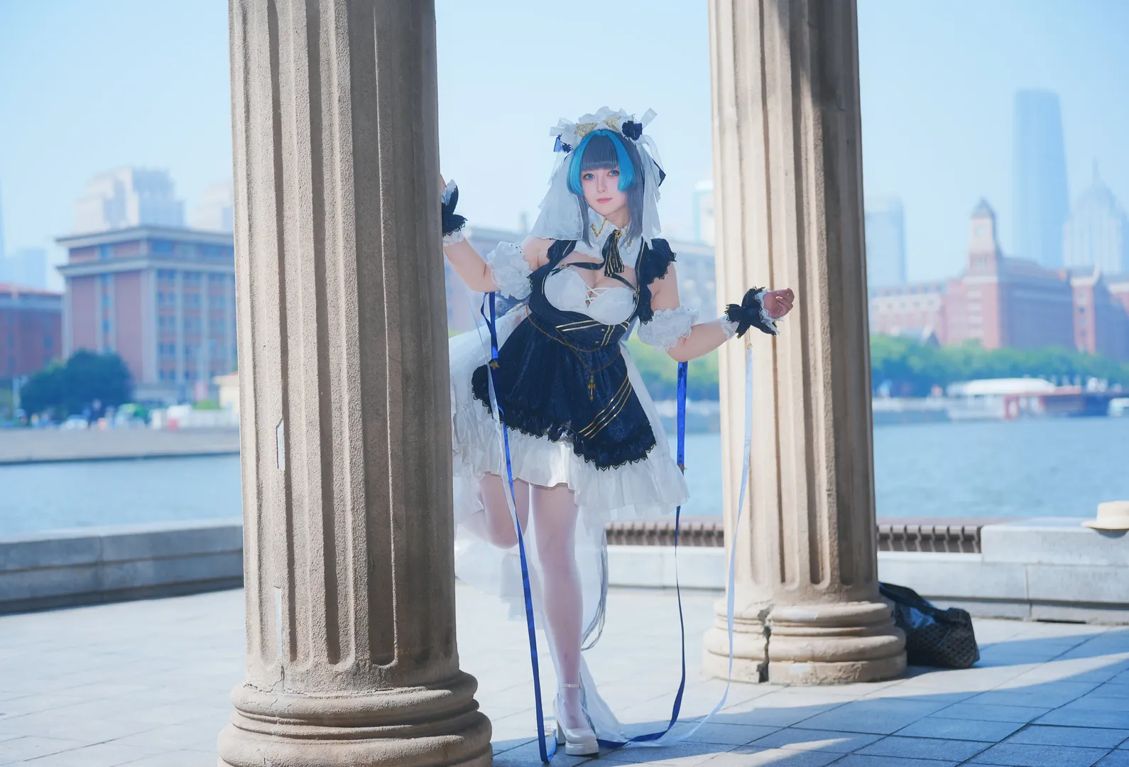 柴郡cos, 碧蓝航线, 白丝穿搭, cosplay穿搭, 天津旅拍 - 第2张