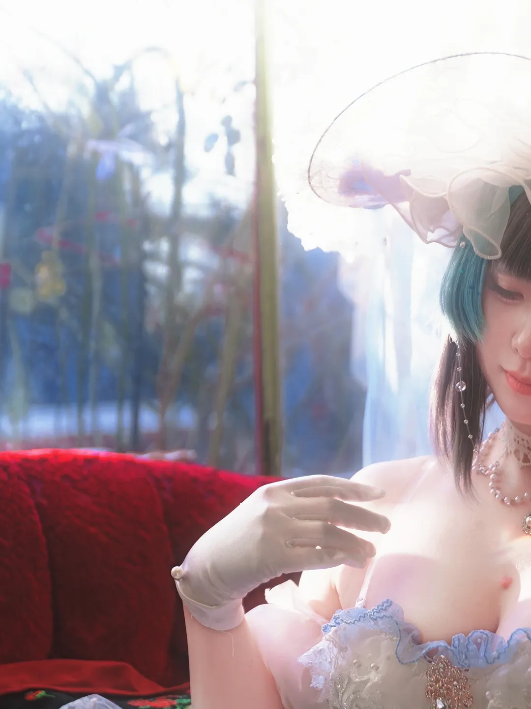 柴郡cos, 碧蓝航线, 花嫁cosplay, 洛可可风格, 复古油画感 - 第1张