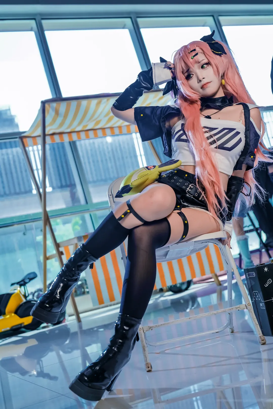 Zenless Zone Zero, Anime cosplay, Event photo delivery, Nico cosplay, Black over-the-knee stockings - Image 2