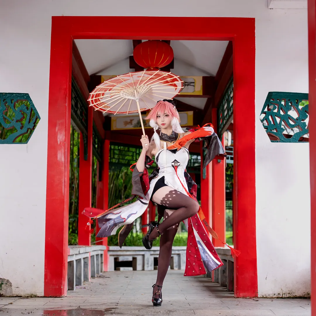鸣潮, 古风cos, 长离cos, cosplay正片, 丝袜cos - 第3张