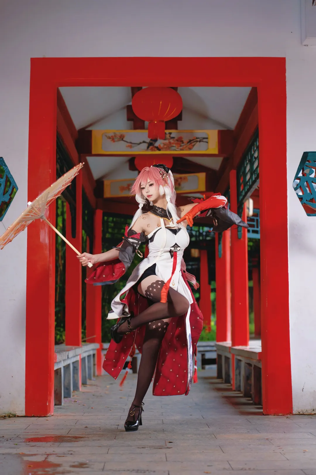 鸣潮, 古风cos, 长离cos, cosplay正片, 丝袜cos - 第4张
