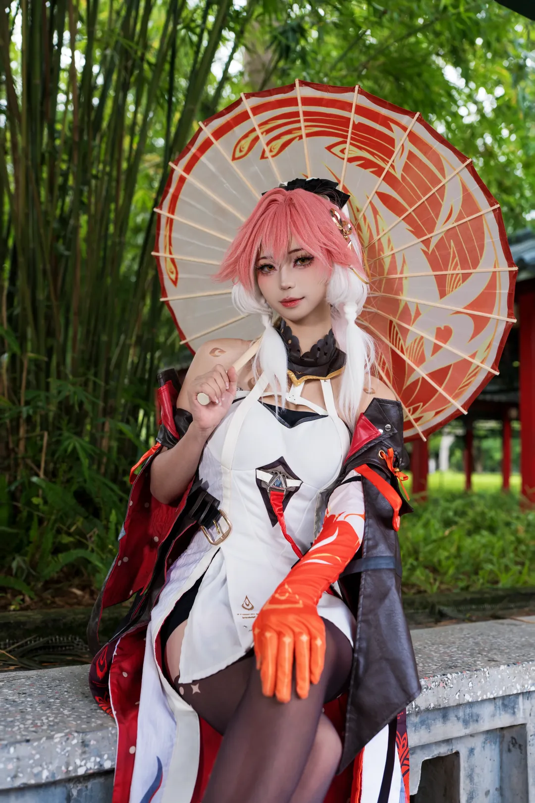 鸣潮, 古风cos, 长离cos, cosplay正片, 丝袜cos - 第5张