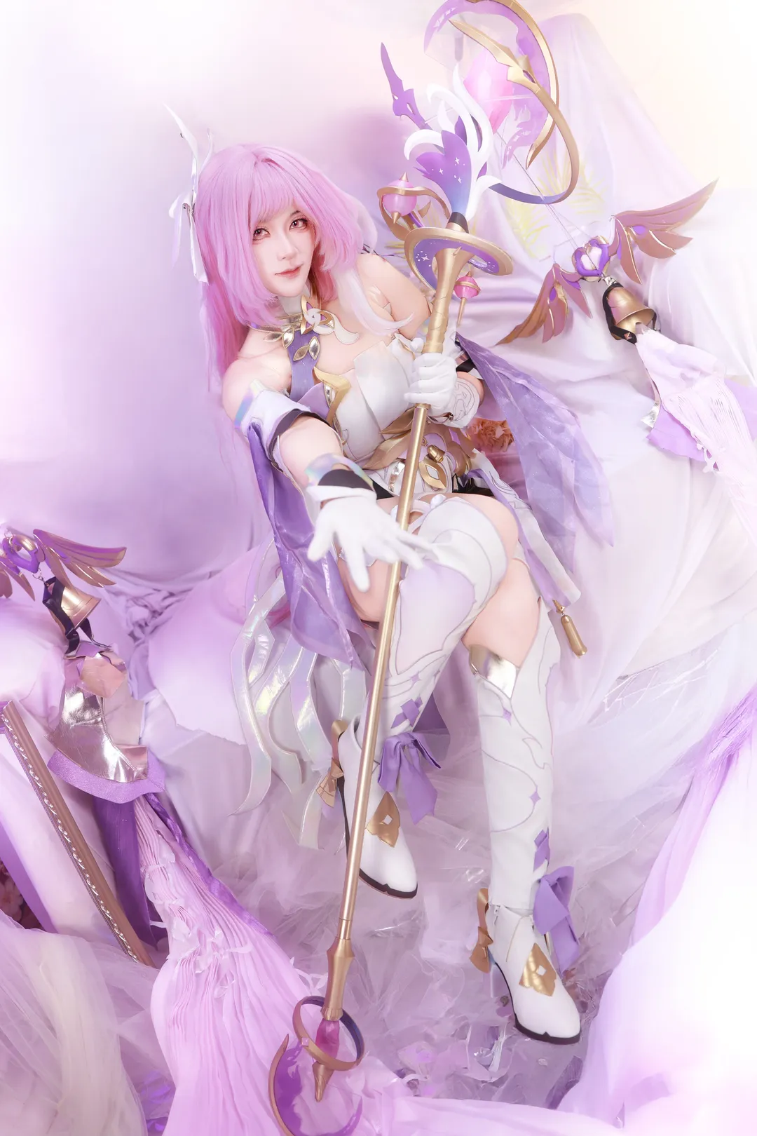 爱莉希雅cos, 崩坏3, 梦幻风cos, 白丝cos, 爱莉希雅人律 - 第2张