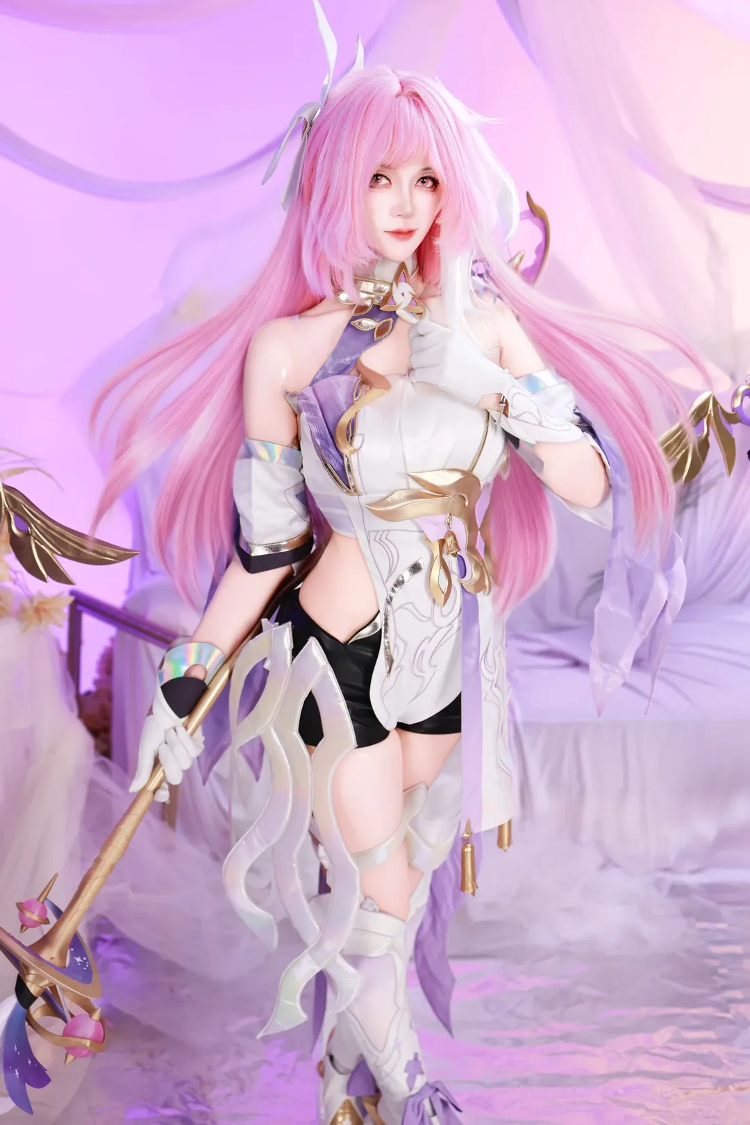 爱莉希雅cos, 摄影棚, 崩坏三, 人之律者, cosplay正片 - 第1张