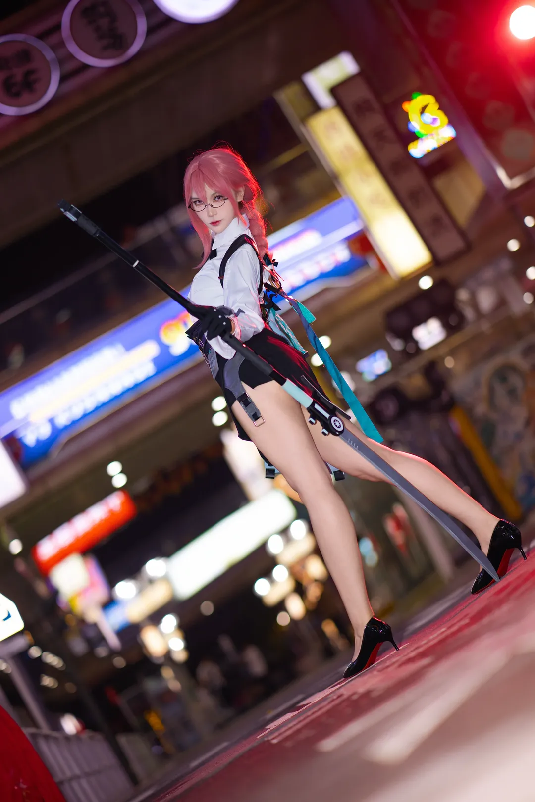 绝区零, 夜景摄影, 月城柳cos, 御姐cos, 游戏角色cosplay - 第4张