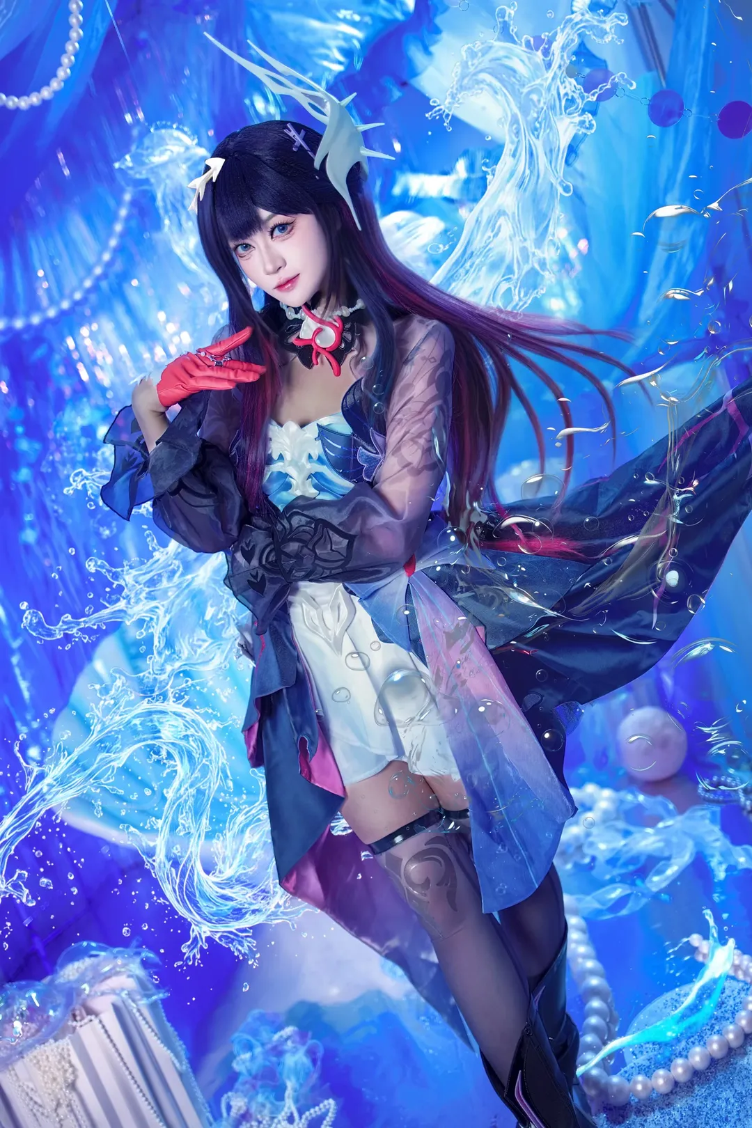 崩壞星穹鐵道, 遊戲角色還原, 海瑟音cos, cosplay攝影, 絲襪穿搭 - 第1張