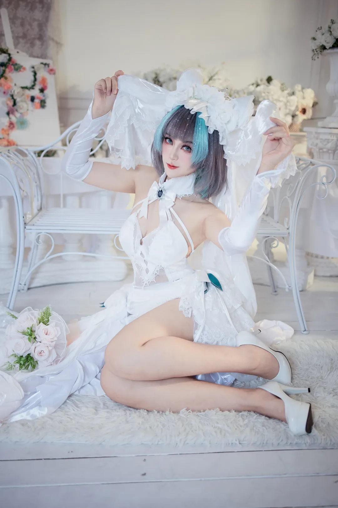 柴郡cos, 碧蓝航线, 花嫁cos, cosplay摄影, 柴郡猫 - 第1张