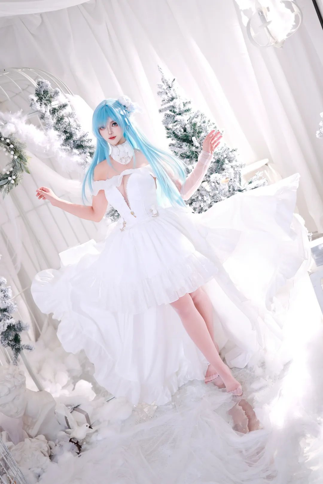 アズールレーン, ブライダルスタイル, ヤヌス コスプレ, コスプレ撮影, 雪景色ポートレート - 1枚目
