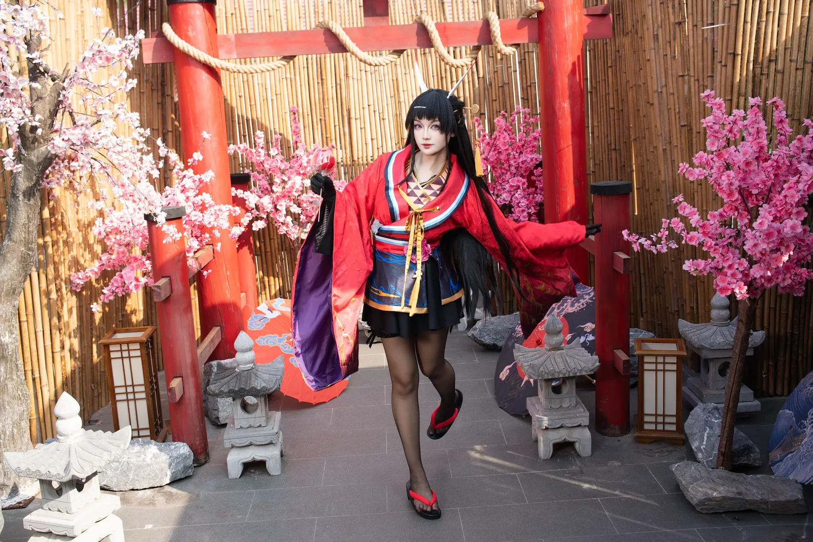 二次元撮影, アズールレーン, 能代 コスプレ, 和風コスプレ, フィギュア再現 - 3枚目