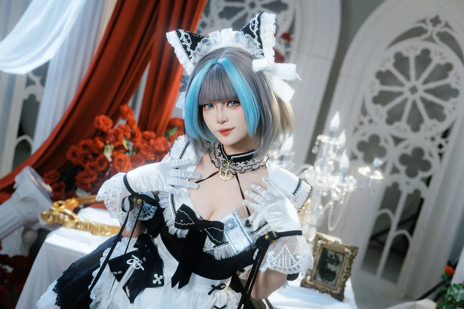 柴郡cos, 碧蓝航线, 二次元cosplay, 猫娘女仆装, Coser穿搭 - 第4张