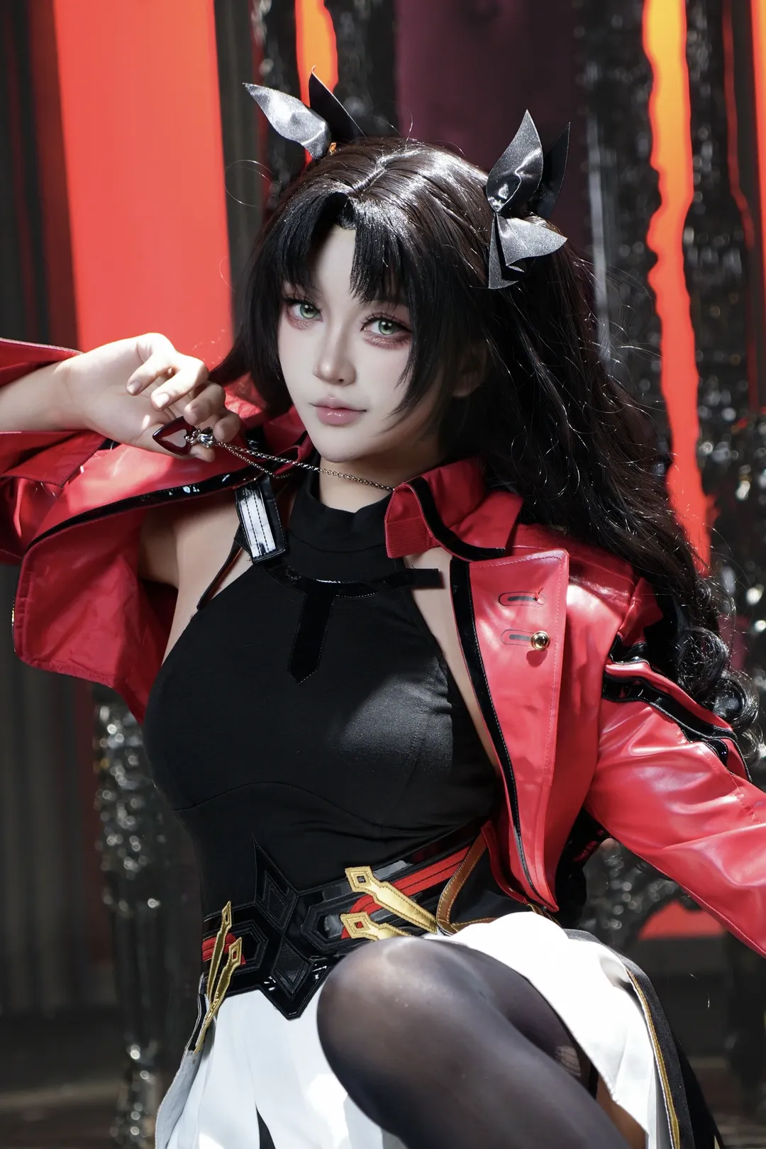 Fate, 遠坂凜cos, cosplay攝影, 二次元穿搭, 紅黑搭配