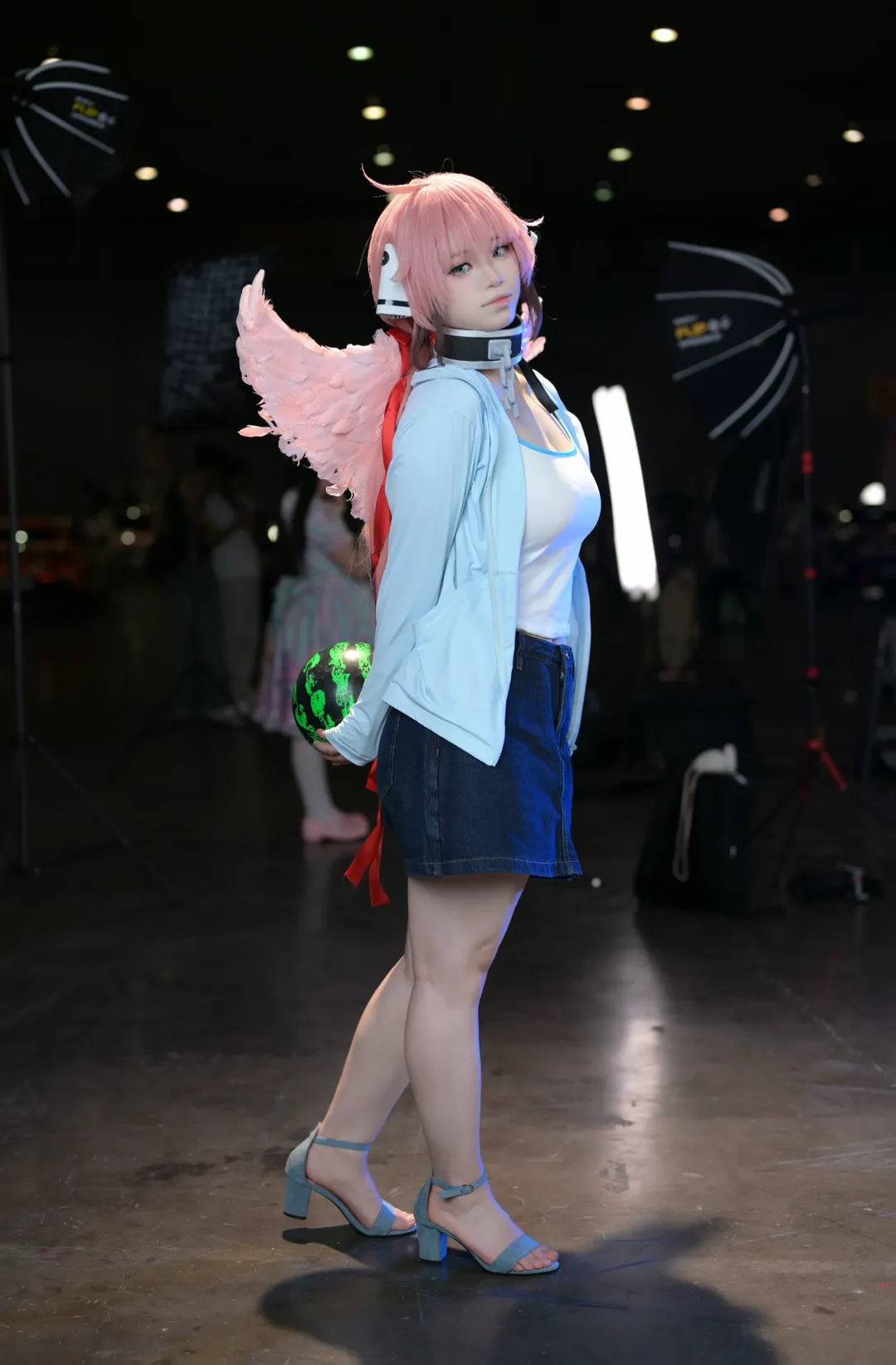角色扮演, 漫展场照, 粉发cosplay, 伊卡洛斯cos, 天降之物