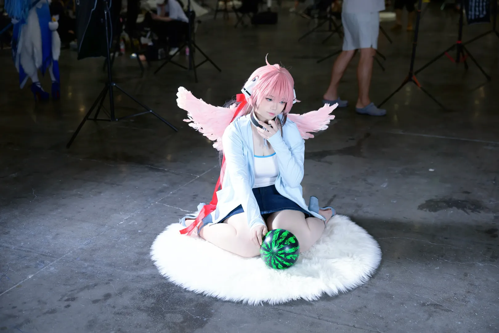 Convention photos, Ikaros cosplay, Heaven's Lost Property, ComiDay 30, Pink-haired angel - Image 2