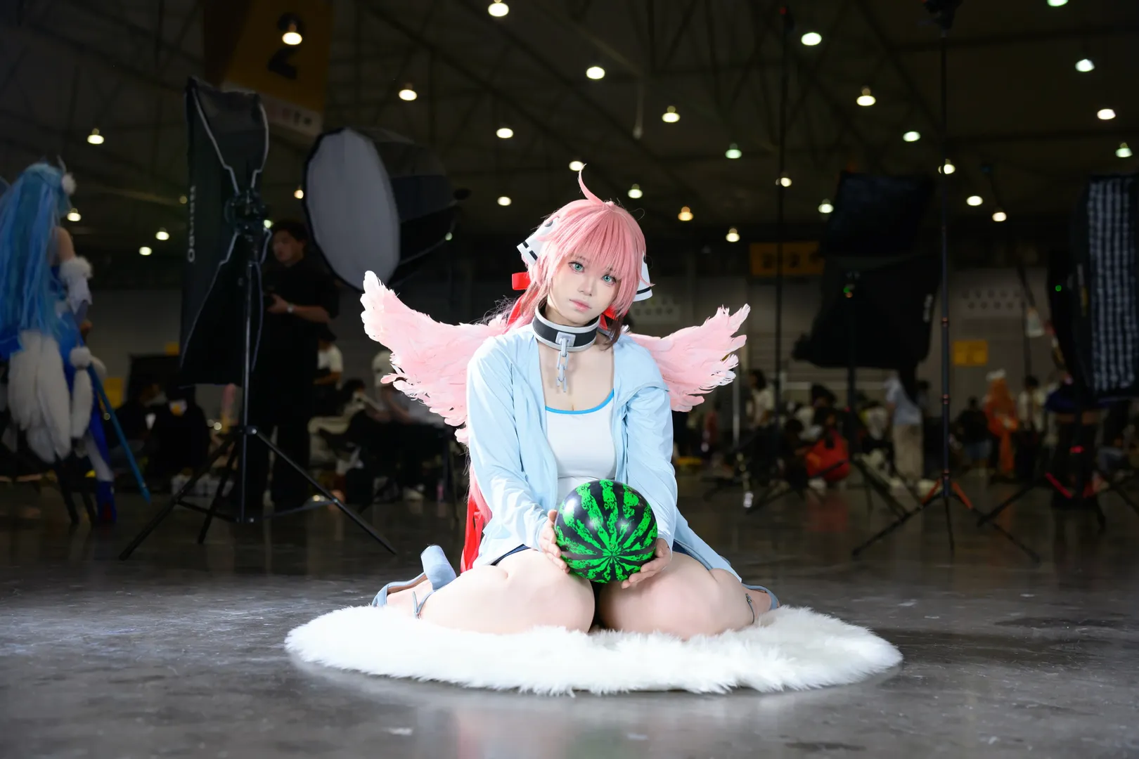 Convention photos, Ikaros cosplay, Heaven's Lost Property, ComiDay 30, Pink-haired angel - Image 5