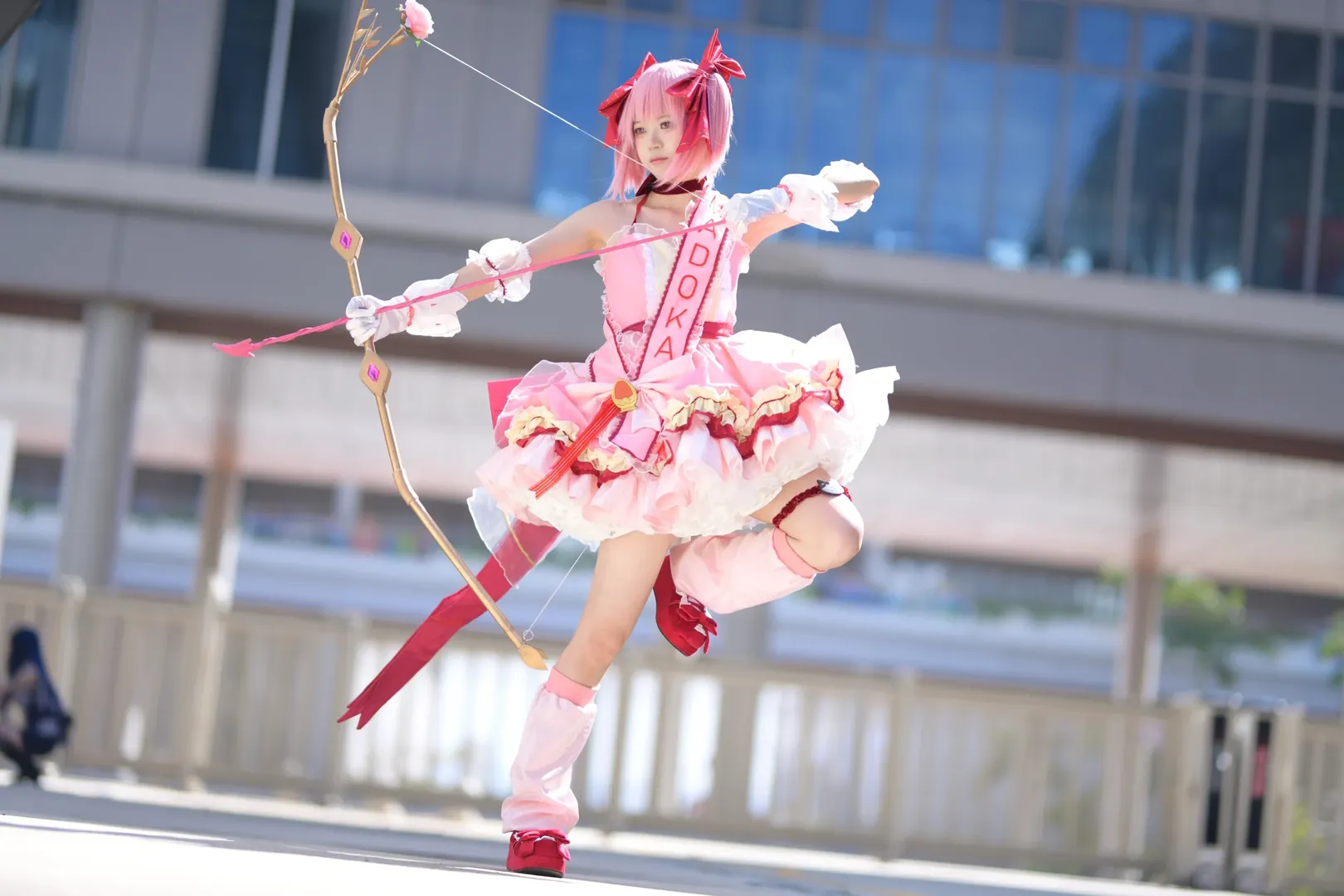 漫展返图, 鹿目圆cos, 魔法少女小圆, cosplay摄影, 白丝穿搭