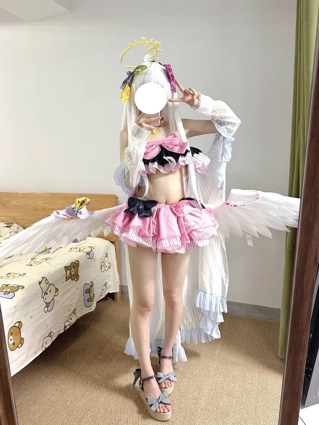 コスプレ, ブルーアーカイブ, 水着, 白洲アズサ コスプレ, 鏡撮り - 3枚目