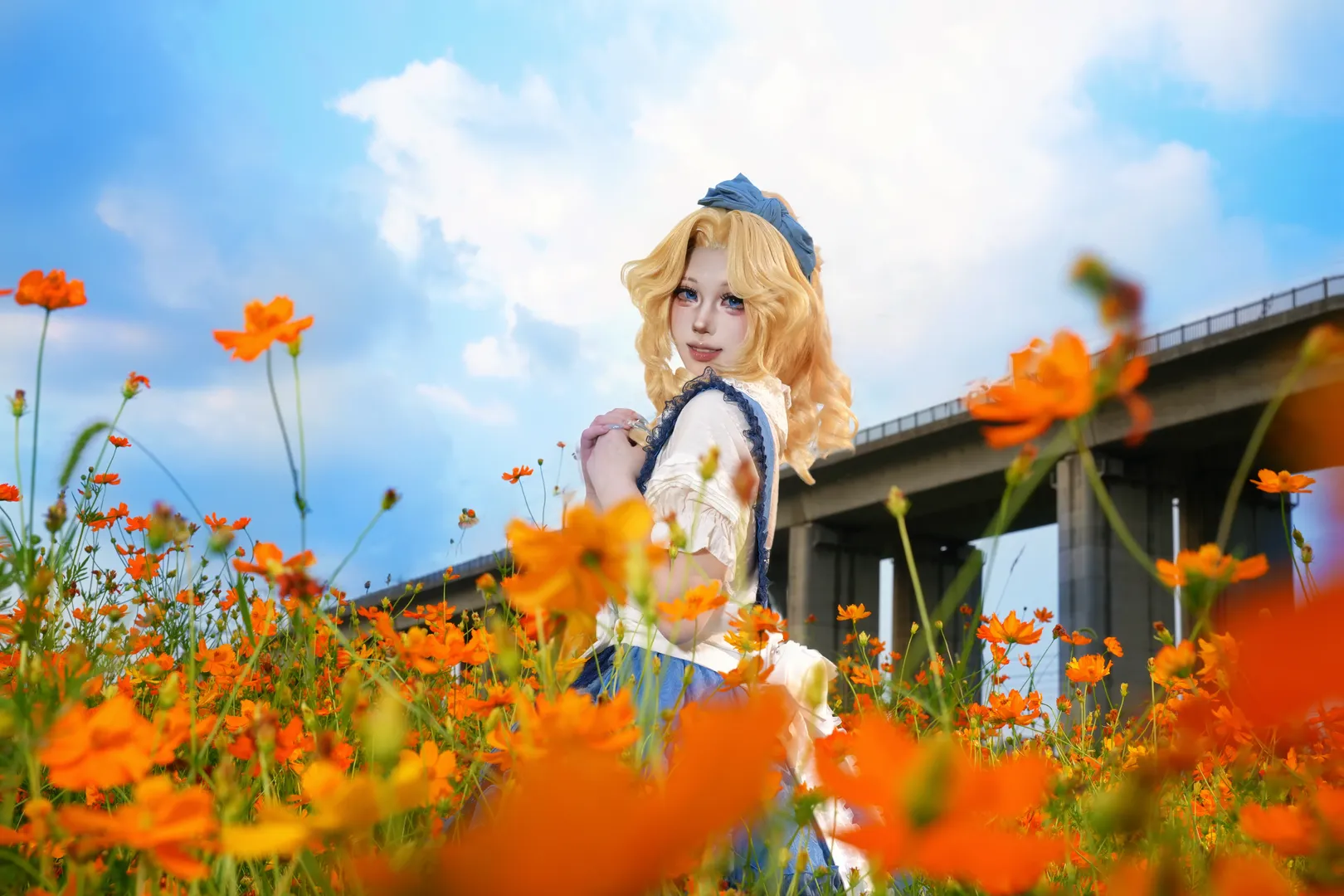 cosplay, 爱丽丝cos, 花海摄影, 第五人格, 洛丽塔洋装 - 第1张