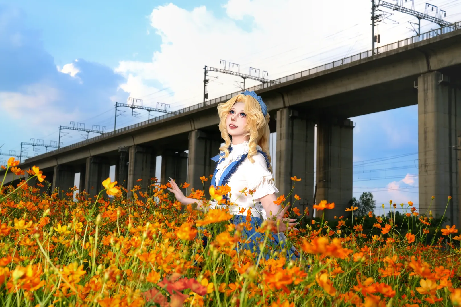 cosplay, 爱丽丝cos, 花海摄影, 第五人格, 洛丽塔洋装 - 第2张