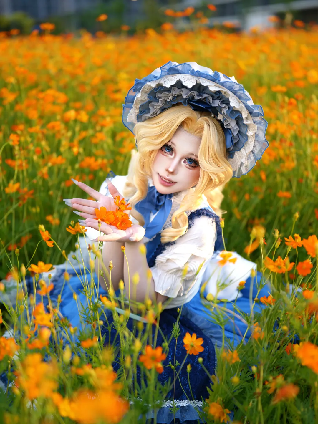 cosplay, 爱丽丝cos, 花海摄影, 第五人格, 洛丽塔洋装 - 第5张
