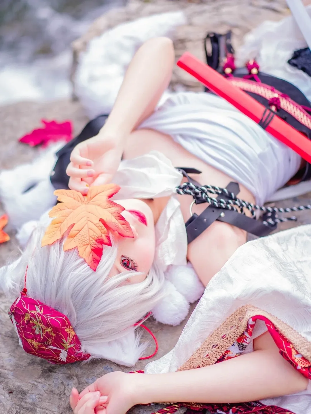 东方Project, 和风服饰, 犬走椛cos, 秋日外景, 白狼天狗 - 第2张