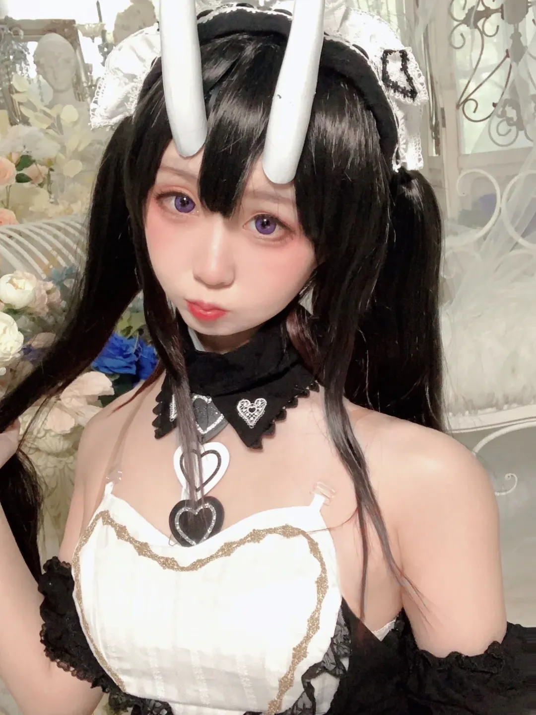 二次元摄影, 碧蓝航线, 双马尾, 黑丝穿搭, 女仆cos - 第2张